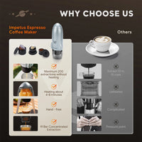 Portable Electric Espresso Coffee Maker Camping Self-Heating Car Travel Coffee Maker for Ground Coffee Dolce Gusto NS Capsule