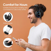 Siindoo Bluetooth Headphones over Ear, Led Light Wireless Headphones 120H Playtime and 3EQ Music Modes Wireless Headphones with Microphone, Hifi Stereo Foldable Lightweight Headset, Deep Bass for Home Office Cellphone PC