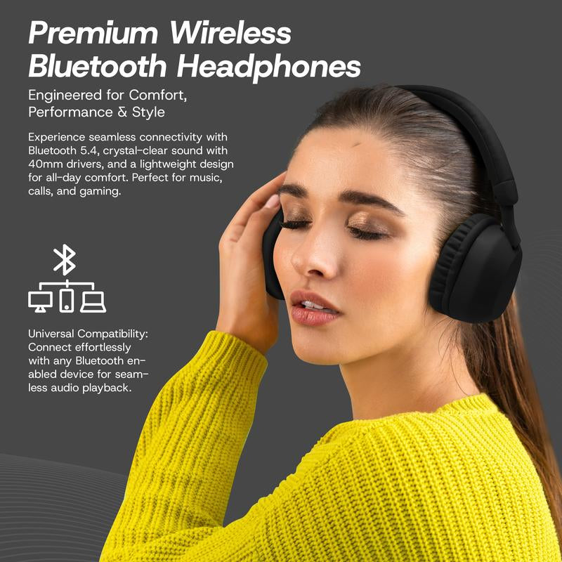 Aura Wireless Noise Isolating Headphones – Deep Bass Sound