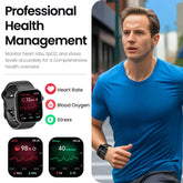 TOZO S6 Smartwatch Ultra-Clear AMOLED Screen Dynamic Bluetooth Call,Sports Modes Fitness Watch Activity Tracker with Heart Rate/Sleep Oxygen Monitor IP68 Waterproof Dustproof Smartphone Wristwatch Devices Wearable Pedometer Weather Updates Workout