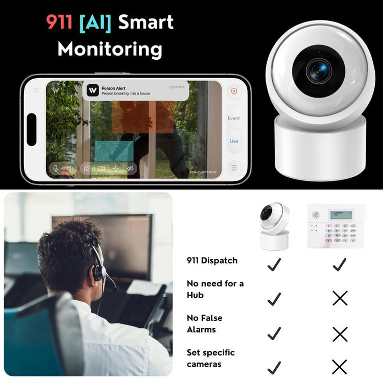 Indoor AI smart security camera 2K HD