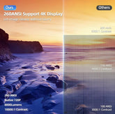 Haoye Portable Projector,5G Wifi&Bluetooth,Bt 5.2,200 Inch Screen,Built-In Speaker,Home Outdoor Video Projector with Android 11 System Projectors