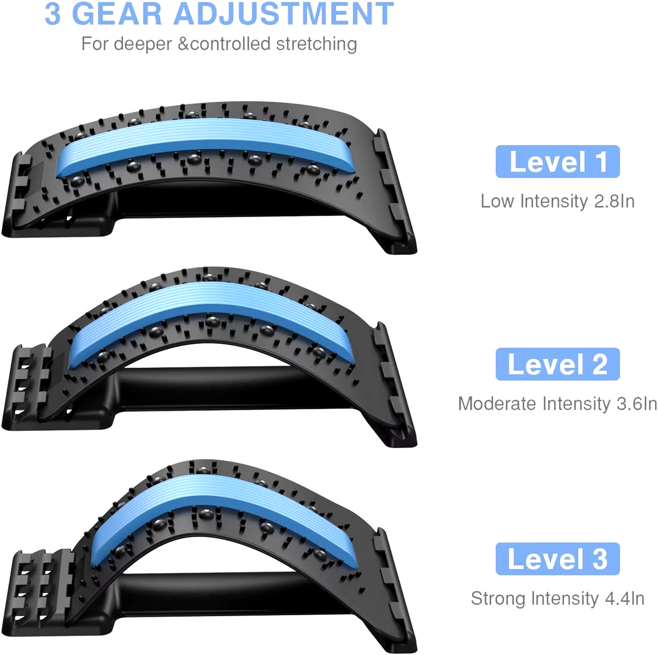 Back Stretcher for Back Pain Relief – Adjustable Multi-Level Spine Board