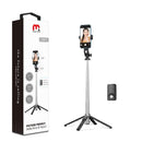 Mybat Pro Portable Picture Perfect Selfie Stick & Tripod with Bluetooth Remote Control, Handy Adjustable Selfie Stick- Black Accessories Landscape Smartphone Holder