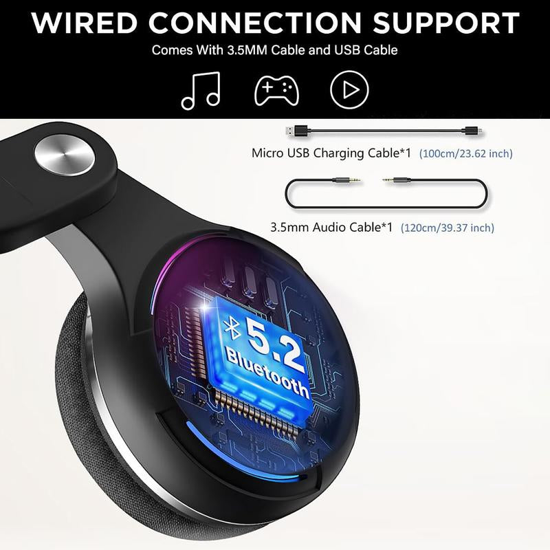 【Wantek】Wireless Headset with Microphone for PC, Bluetooth Headset with Noise Canceling Microphone & HI-FI Stereo Sound, USB Wireless Headset for Laptop, 48 Hrs Working Time Zihni Cheadphones Audio Electronic Headphones Gaming Earbuds