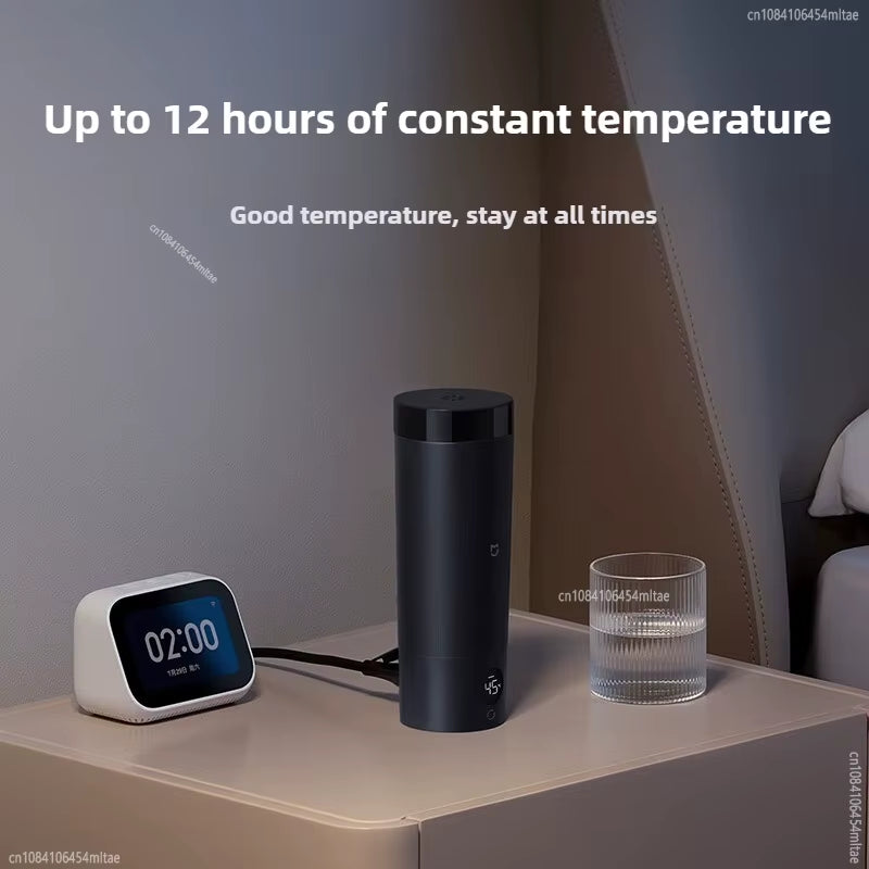 Mijia Portable Electric Heating Cup 2 Temperature LED Thermos 316 Stainless Steel Boiling Cup Kettle for Travel Coffee
