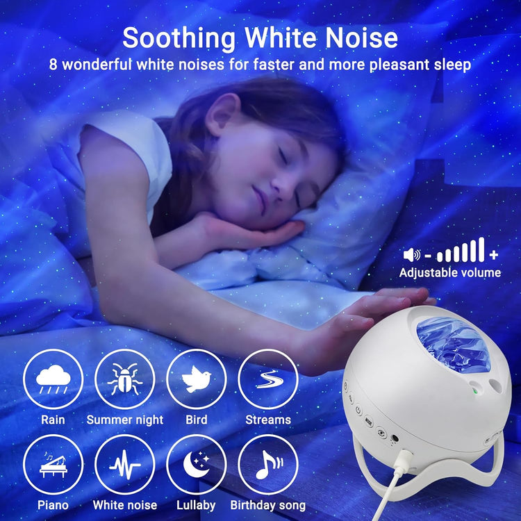 aurora wave led nebula projector bluetooth speaker