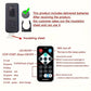 Remote control for LED Galaxy Projector featuring battery instructions and mode settings for dynamic lighting effects.
