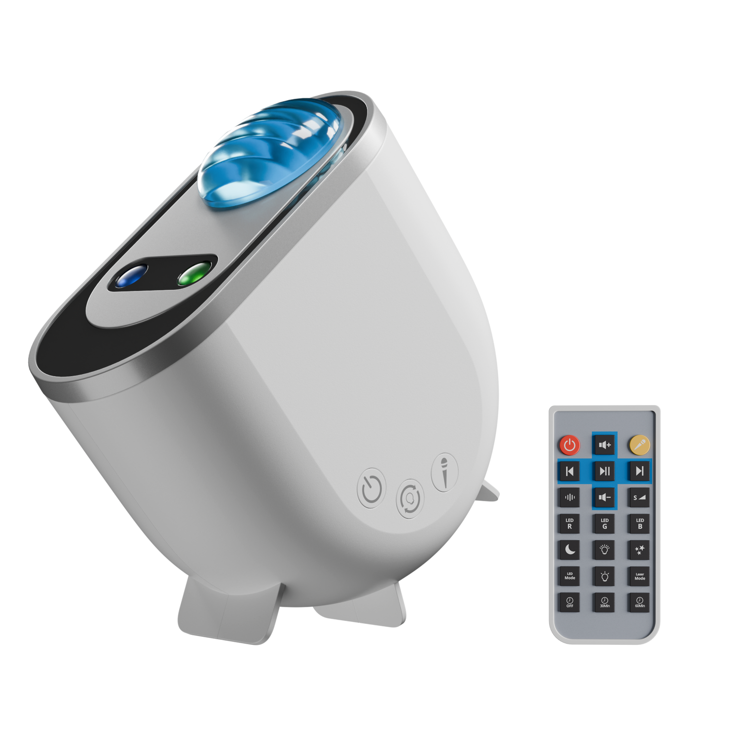 Aurora Northern Lights Projector and remote control for creating relaxing galaxy light shows.