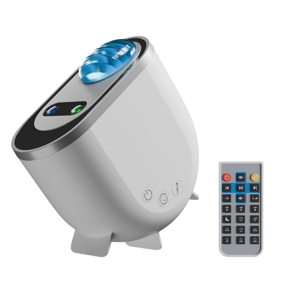 Aurora Northern Lights Projector with remote control for creating galaxy star light effects.
