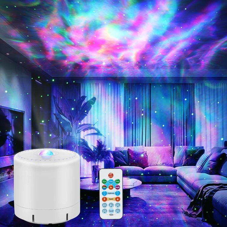 galaxy star projector night light bedroom decor