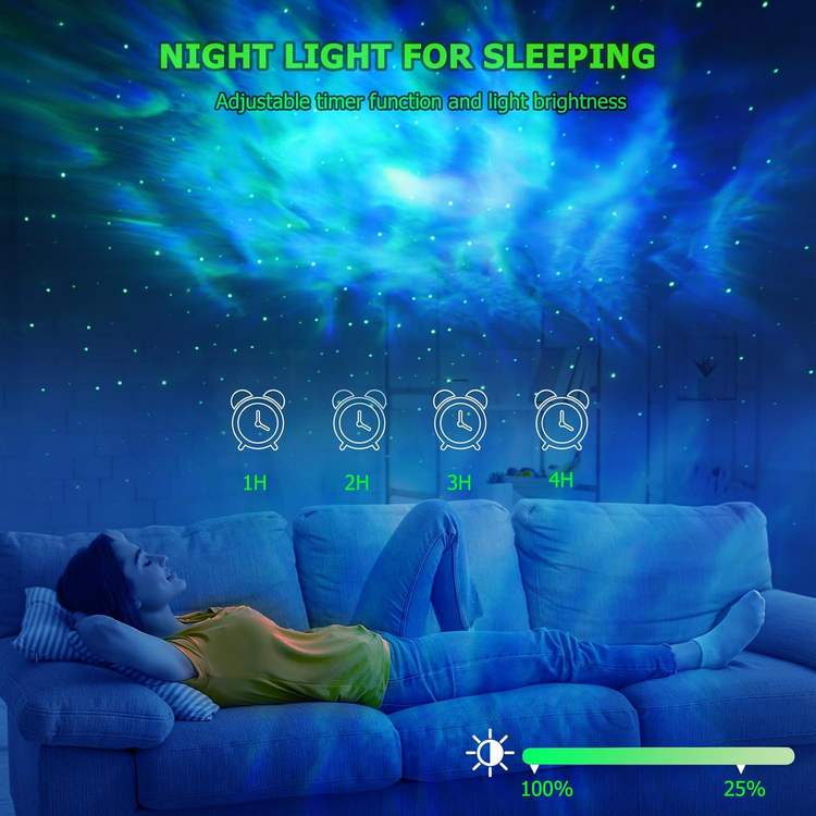 galaxy star projector night light ceiling projection