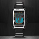 Retro Digital Sports Watch – Waterproof 50M, Night Light, Large Screen Alarm Clock