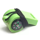 Multifunction 3-in-1/4-in-1 Survival Tool – Whistle, Compass & Carabiner for Camping, Hiking & Outdoors