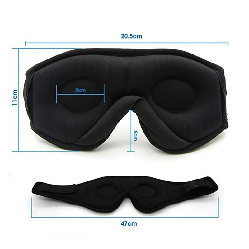 Bluetooth Sleeping Headphones 3D Eye Mask Wireless Air Travel 5.0 Headband Soft Elastic Comfortable Music Earphones