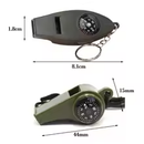 Multifunction 3-in-1/4-in-1 Survival Tool – Whistle, Compass & Carabiner for Camping, Hiking & Outdoors