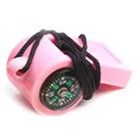 Multifunction 3-in-1/4-in-1 Survival Tool – Whistle, Compass & Carabiner for Camping, Hiking & Outdoors