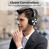 E7 PRO wireless headphones folded for portable storage