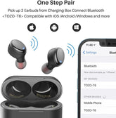 TOZO T6 Ergonomic with APP Edition(2024) True Wireless Earbuds IPX8 Waterproof Audio Headphone Electronic Headset Mini Earbuds Mini Headphones Fathersdaygift