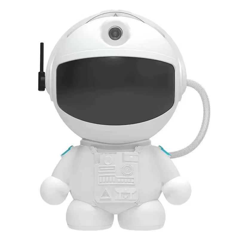 Astronaut Galaxy Projector in the shape of a cute astronaut figure, designed for creating a planetarium night light effect.