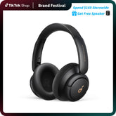 Soundcore Life Q30 by Anker, Hybrid Active Noise Cancelling Headphones with Multiple Modes, Hi-Res Sound, Custom EQ via App, 50H Playtime, Comfortable Fit, Bluetooth, Multipoint Connection