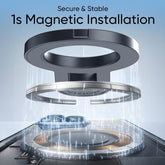 MAGIC JOHN 4-In-1 Multifunctional Magnetic Selfie Stick – 360° Rotation, Compact & Stylish, with Wireless Bluetooth Control, Magnetic Phone Holder for Selfies/Video Recording/Vlogging, Compatible with Most Phone Modes