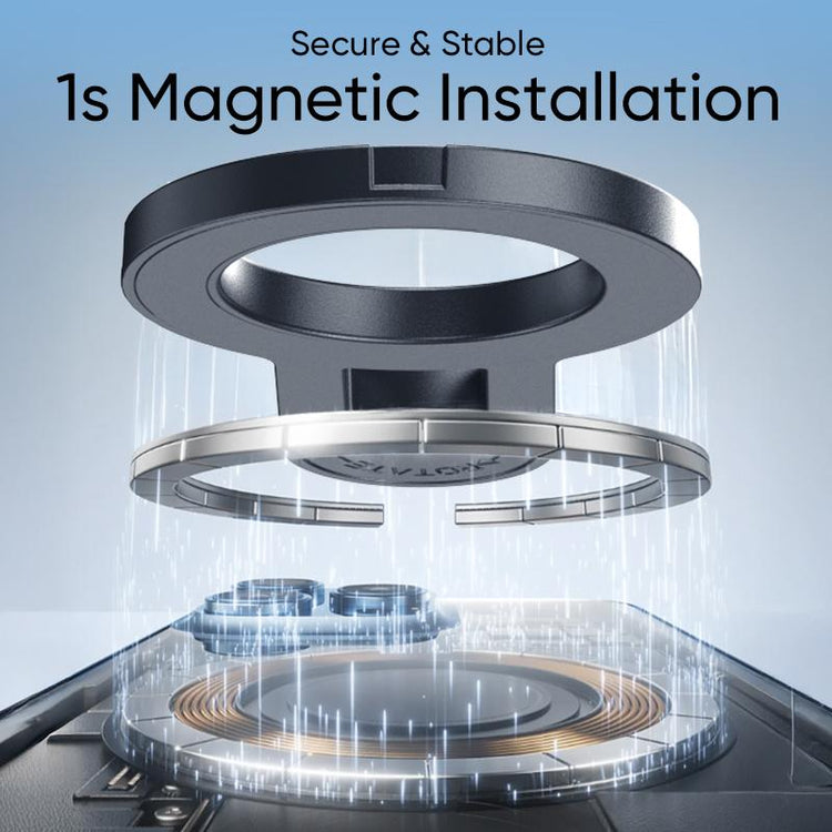 MAGIC JOHN 4-In-1 Multifunctional Magnetic Selfie Stick – 360° Rotation, Compact & Stylish, with Wireless Bluetooth Control, Magnetic Phone Holder for Selfies/Video Recording/Vlogging, Compatible with Most Phone Modes