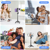 Multifunctional 4-In-1 Mini Selfie Stick,Convenient Camera Aid, Tripod, Phonestand, Bluetooth Selfie, Multifunctional Foldable, Suitable for Vlogs, Live Streaming, Photography, Compatible with Iphone16/15/14/13 Series