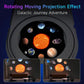 Planetarium Style Galaxy Projector displaying a rotating star and planet projection effect in a cozy room setting.