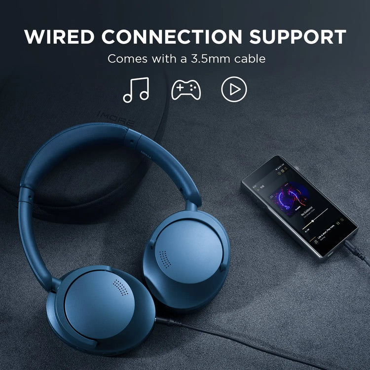 Wireless noise cancelling headphones with built-in mic