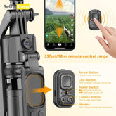 Face Tracking Selfie Stick Tripod, USB Rechargeable 4-Foot Selfie Stick with Remote Control, Portable Selfie Accessories for Phone & Camera, Phone Accessories, Gifts for Girlfriend