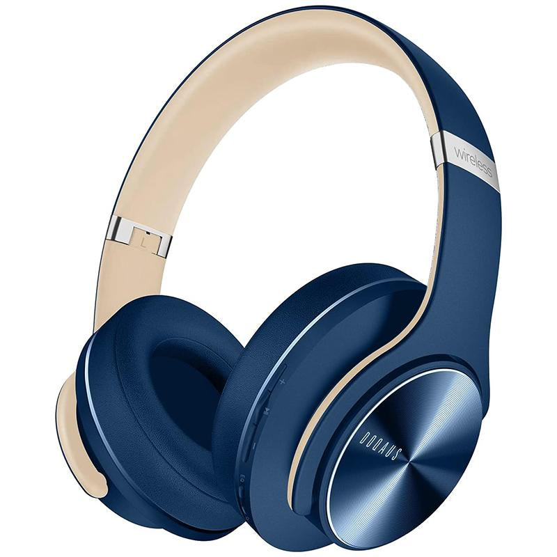 DOQAUS Bluetooth Headphones over Ear, 90 Hours Playtime Wireless Headphones with 3 EQ Modes, Noise Isolating Hifi Stereo Headphones with Deep Bass, Microphone, Soft Earpads for Cellphone/Pc Doqaus Headphones
