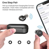 TOZO NC9 Hybrid Active Noise Cancelling Wireless Earbuds High Quality Headphones Bluetooth Audio Electronic Headset Noisecancellingheadphones Headphones Bluetooth Earbuds Gym Traveling