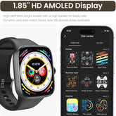 TOZO S7 Smartwatch Bluetooth Call AMOLED Ultra HD Screen,Dynamic Dials Messages Push 100+ Sports Modes,Detect Human Health (Heart Rate,Blood Oxygen)With High Battery Life Touch Screen Watch Black Fathersdaygift Wristwatch Wearable Phone Smartphone