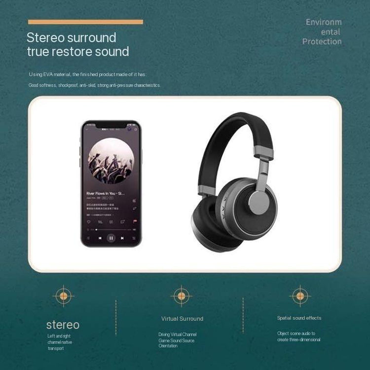 Wireless Hybrid ANC headphones with mic