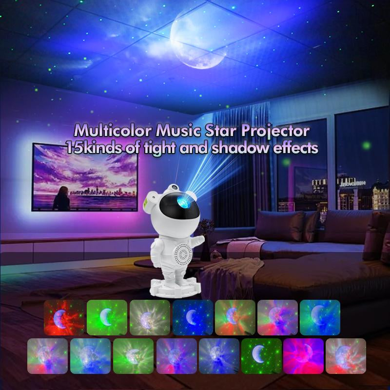 Astronaut Galaxy Projector Star Projector Bluetooth Speaker White Noise Star Moon Galaxy Lights for Bedroom with Timer Remote Nebula Night Light 360° Adjustable Starry Space Ceiling Lamp