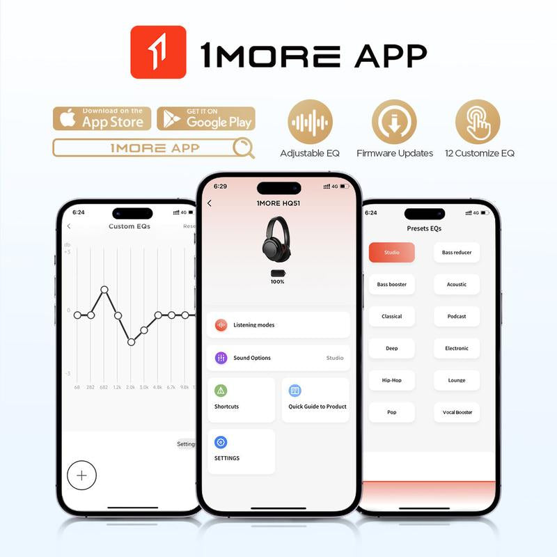 1MORE SonoFlow Pro Wireless ANC Headphones ANC close-up