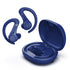 JLab JBuds Sport ANC 4 - Bluetooth earbuds and charging case in blue color, designed for active use and sweatproof.