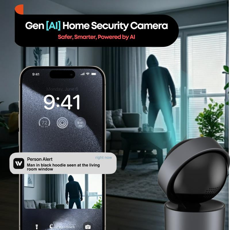 Pan and tilt smart home security camera