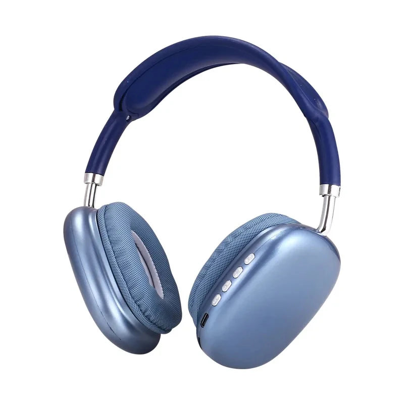 Wireless Noise-Reducing TWS Earbuds in sleek blue design with soft ear cushions.