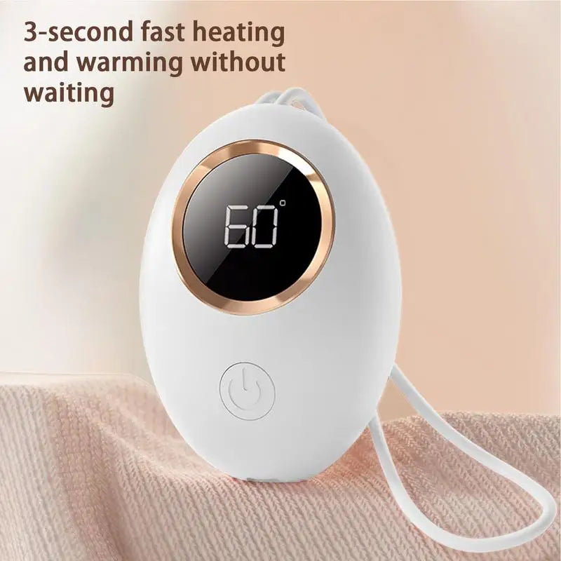 Hand Warmers Rechargeable 3 Modes Instant Heat USB Power Bank Portable Electric Heater with LED Digital Screen Fast Warm