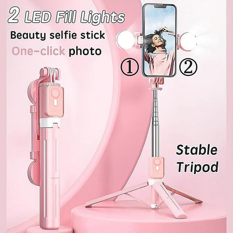 67 Selfie Stick Tripod with Ring Light 360°Rotation, Dual Fill Lights, Selfie Light，Wireless Remote for Iphone Android Phone Tripod for Vlog Stand Content Gifts
