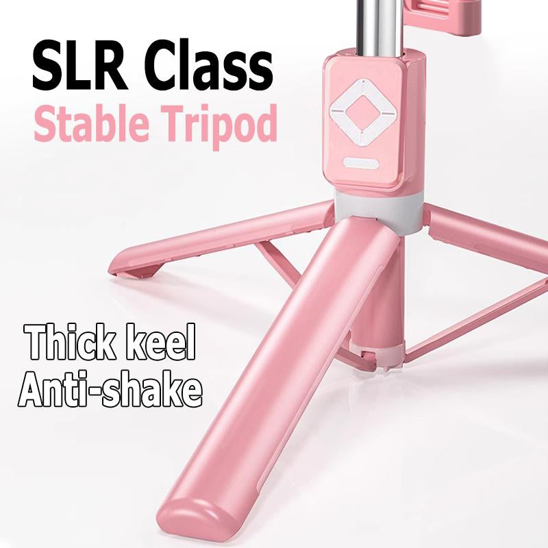 IMOLI Upgraded 67-Inch Telescopic Multi-Function Mobile Phone Selfie Stick with Dual Fill Light, Built-In Tripod and Wireless Remote Control