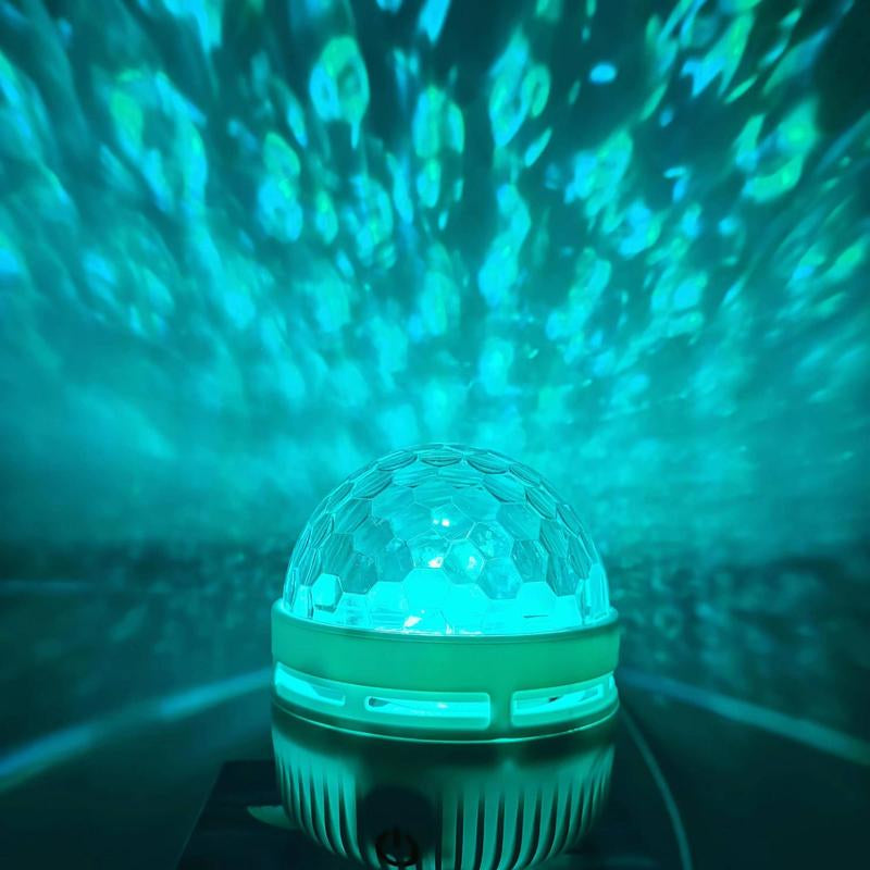 Black Hole Aurora Projector projecting a mesmerizing water ripple and northern lights effect in turquoise hues.