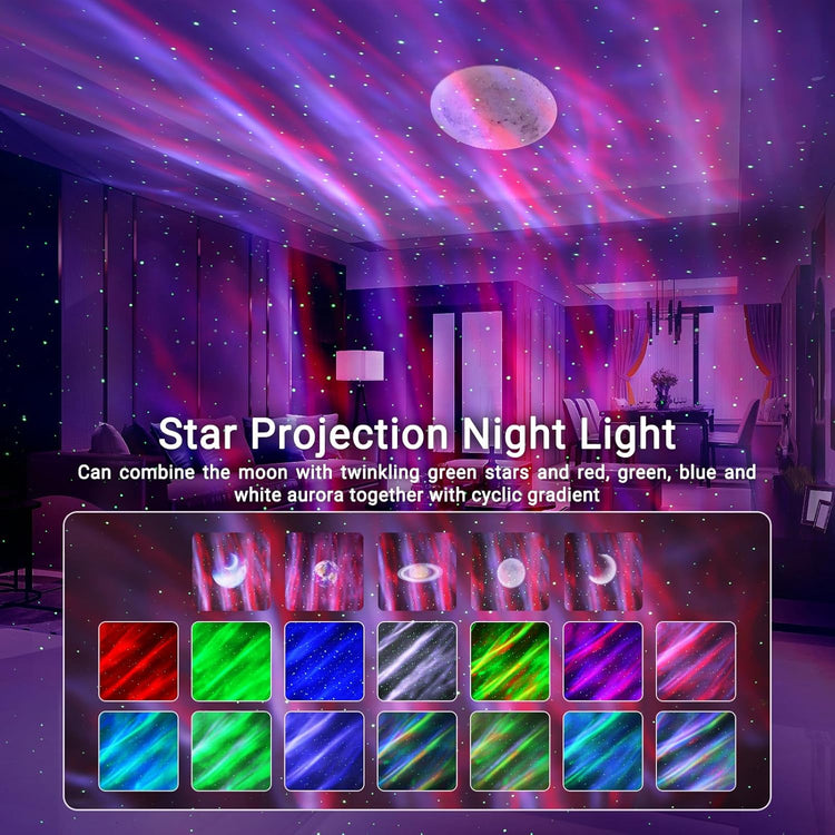 aurora wave led nebula projector bedroom