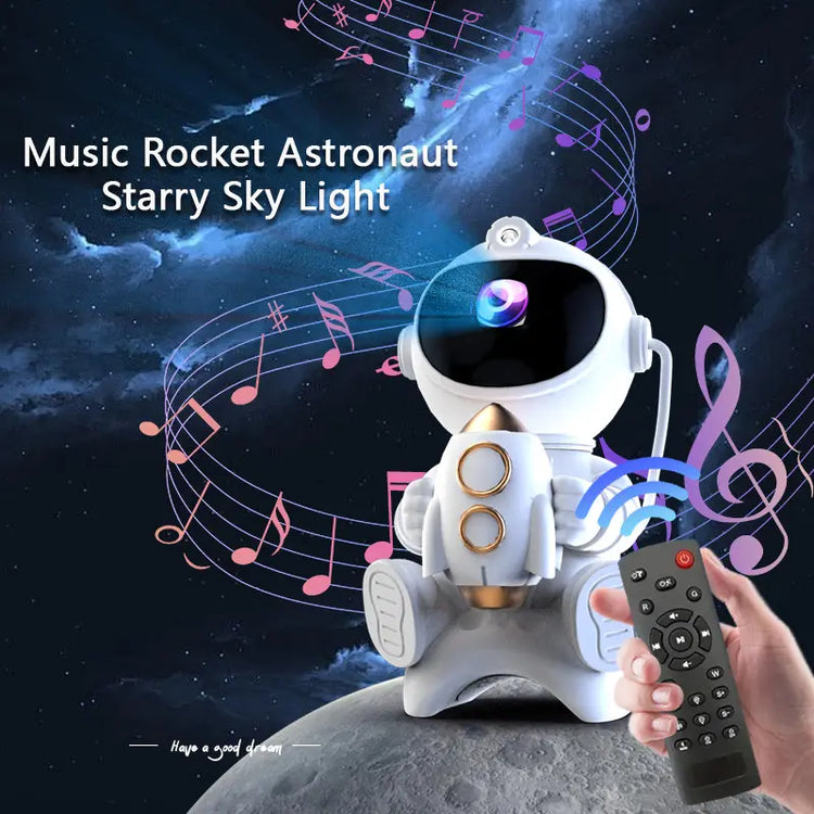 Astronaut Design Projector Night Light, USB Rechargeable Galaxy Projector Light with Remote Control, Decorative Light for Bedroom, Living Room, Home Decor
