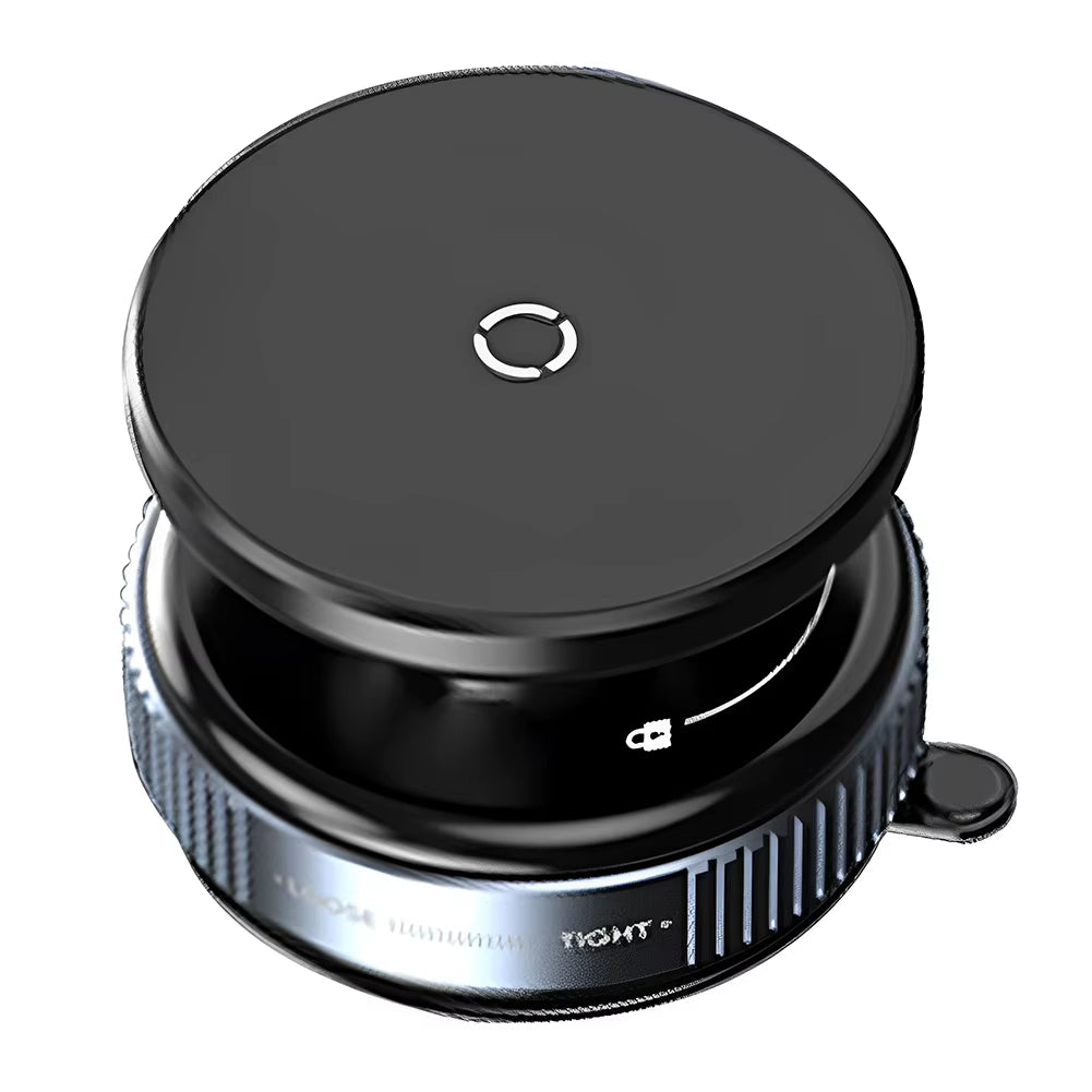 Vacuum Suction Cup Car Phone Holder – Magnetic 360° Rotating Mount (MagSafe Compatible)