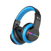 iClever Kids Bluetooth Headphones with LED Lights and Volume Limiter – 55H Playtime Wireless Headset with Mic for iPad and Tablet