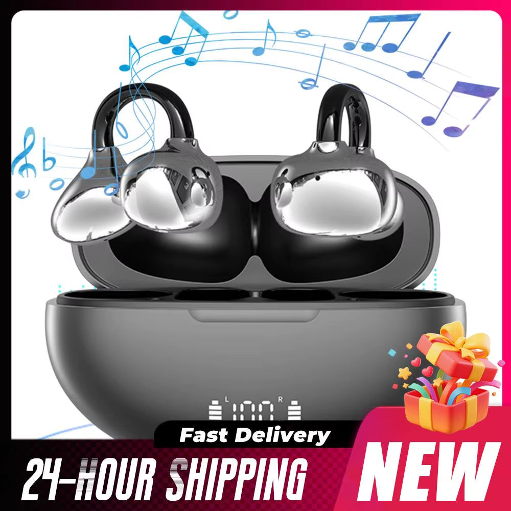 BT 6.1 AI Translator Headphones Type-C Rechargeable Open Ear Headphones 144 Language AI Wireless Earbuds for Travel and Business