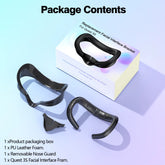 Meta Quest 3 Head Strap Upgrade package contents showing components for comfort and support in VR.